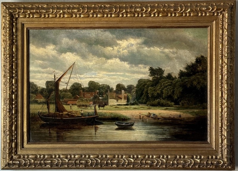 FREDERICK WATERS WATTS ANTIQUE 19TH CENTURY OLD BRITISH LANDSCAPE OIL PAINTING