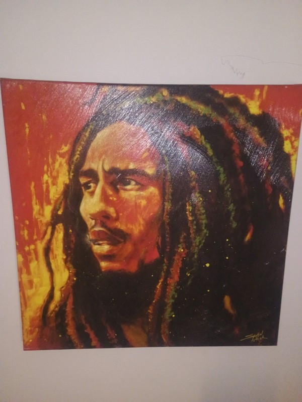 Limited Edition Signed By Stephen Fishwick Bob Marley Picture Called Smoke
