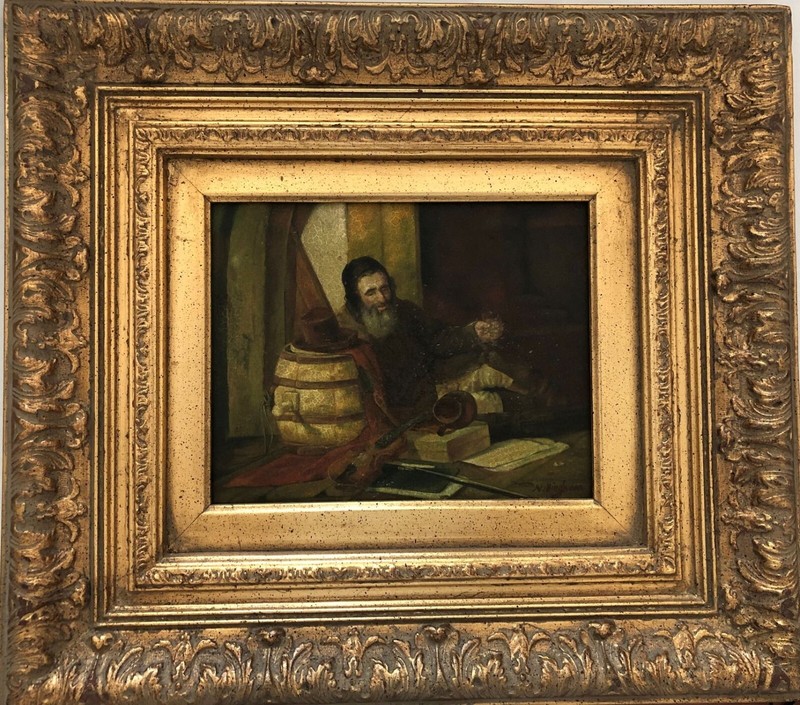Original N Henry Bingham 20th century Oil Painting with Frame