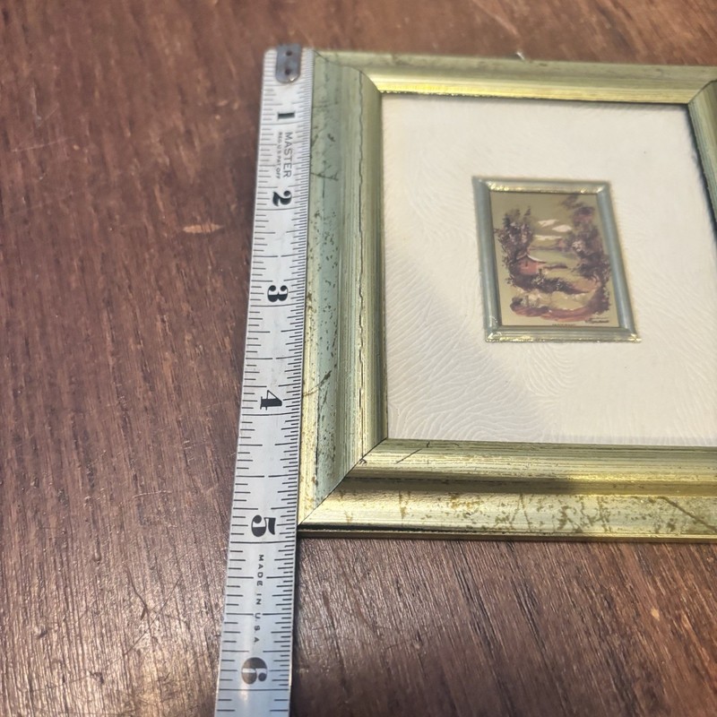 VTG Miniature Italian Framed Chromolithographs 23K Gold Leaf gallery