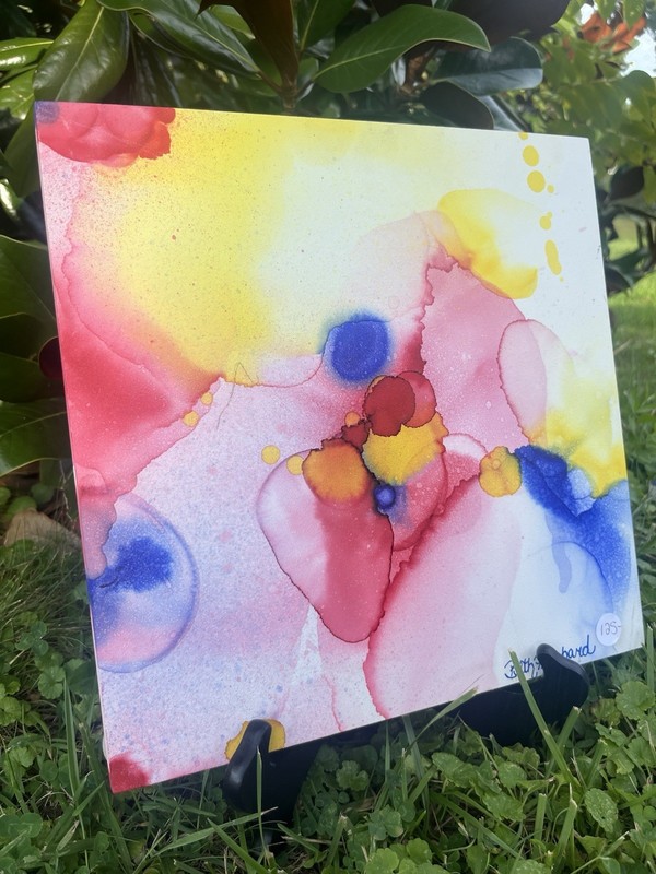 Alcohol Ink In Primary Colors