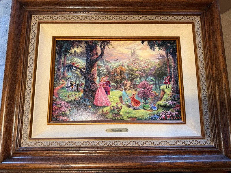 Thomas Kinkade "Sleeping Beauty" 12x18 S/N Highlighted Disney Dreams Collection gallery