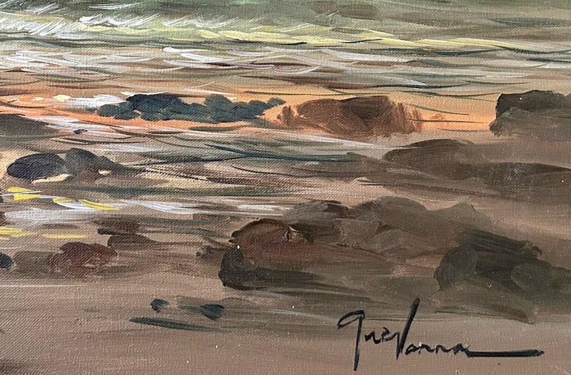Seascape Coast Ocean Waves Seagull Soaring Oil Painting Canvas Signed 40” x 28” gallery