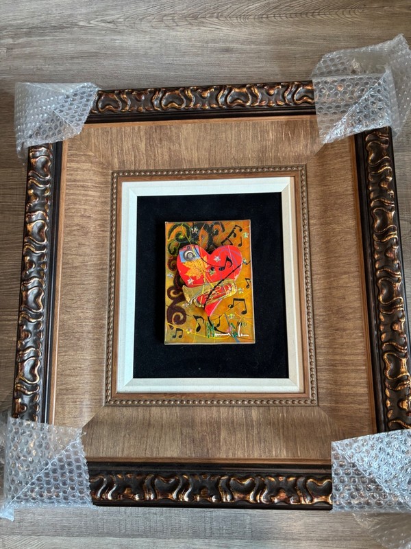 Original Marcus Glenn Mixed Media Resin Paintings – “A Little Love Goes a Long W