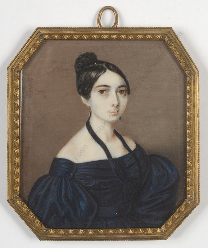 Andrzej Jozef Hintz (1790s-aft.1842)-Attrib. «Portrait of a Russian lady»