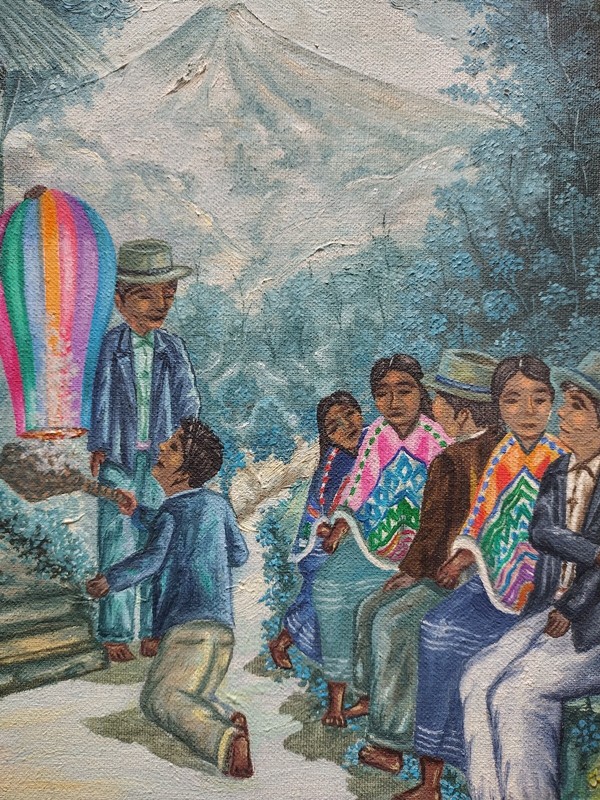 Iván-Gabriel Comalapa School Guatemalan 2004 Naive Painting on Canvas gallery