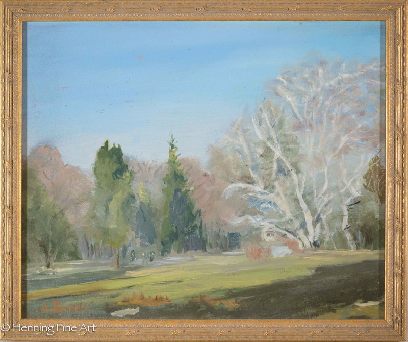 Beautiful Original Oil Painting by Alice Bates of Holmquist School New Hope, PA