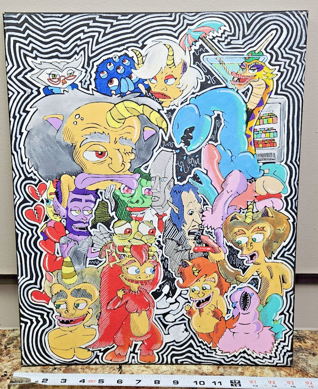 HUMAN RESOURCES ORIGINAL ACRYLIC ON CANVAS 20×16″ SIGNED BY ARTIST ONE OF ONE
