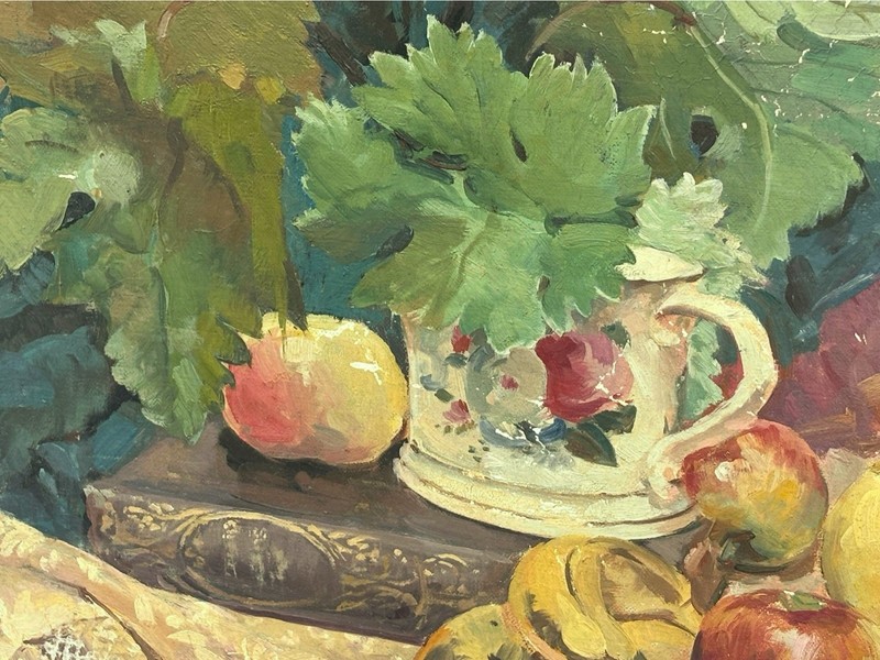 Helen MacKenzie Listed Artist Impressionist Still Life Fruits Tabletop Painting gallery