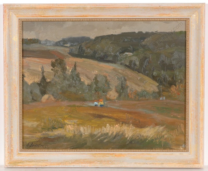 Anatoli Vaskevich (b.1936) «A walk in the field» Oil Painting, 1969 (m)
