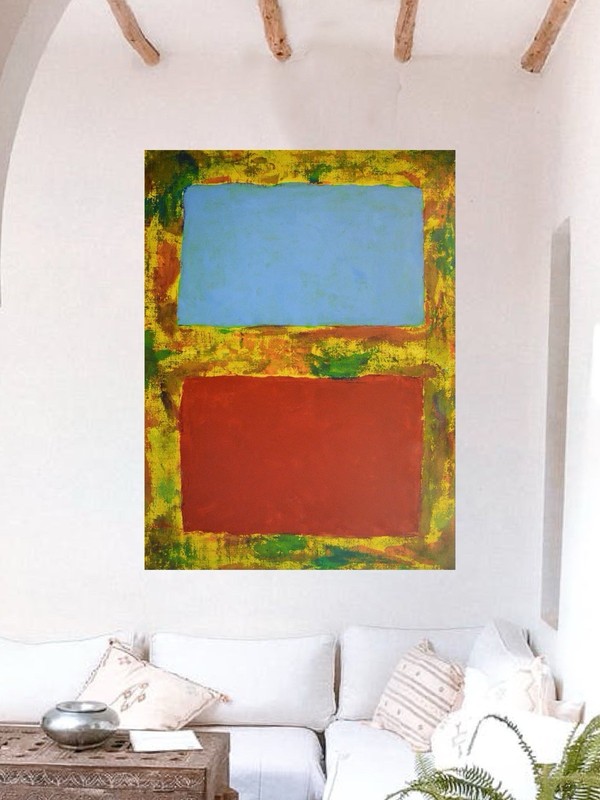Mark Rothko Style Giant Canvas Painting 84”X62” (7 Foot) Abstract Modern XL XXL gallery