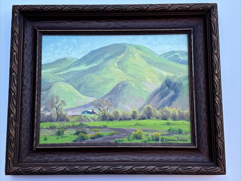 DARWIN DUNCAN PAINTING VINTAGE HAWAII CALIFORNIA LISTED LANDSCAPE HOME STUDIO gallery