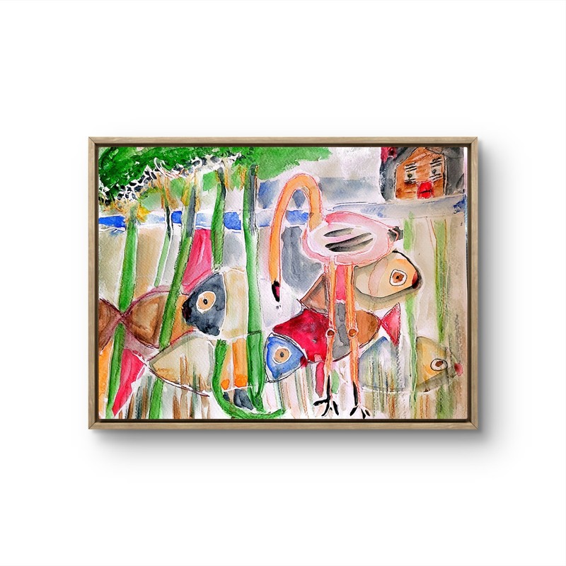 Mangrove Colorful Neo Expressionist Original Wall Art 9x12 Watercolor Paper gallery