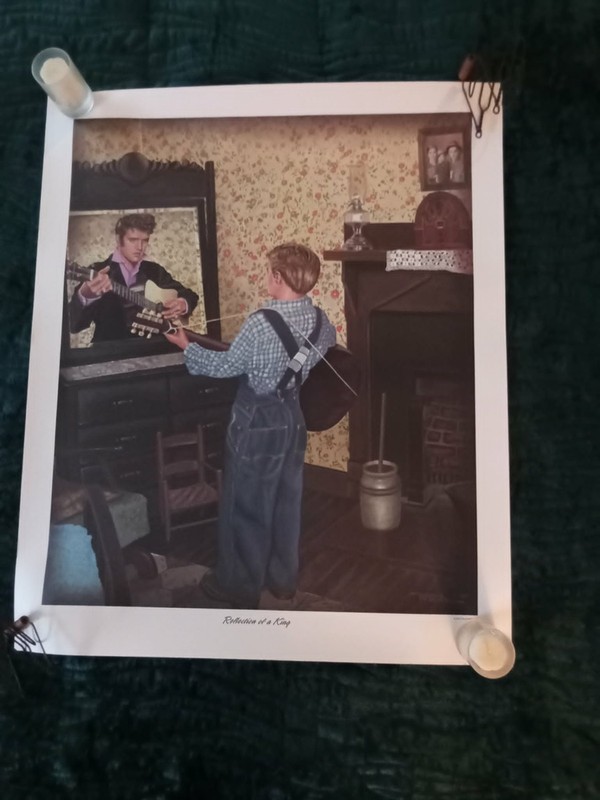 VINTAGE ART PRINT BY RONNIE MCDOWELL – REFLECTION OF A KING