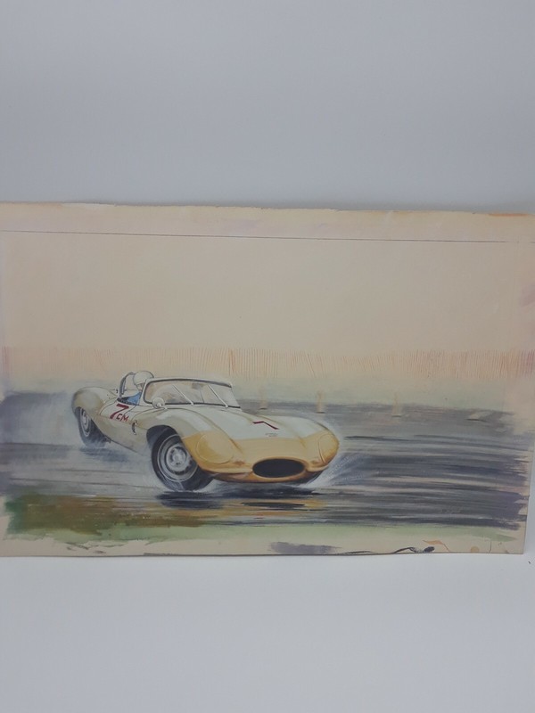 Original Fred Stout 1960's Sportscar Racing Painting Series Extremely Rare gallery