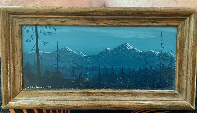 Little Windows Miniature Art Harold Diachina Vancouver Island 1987 Original Camp