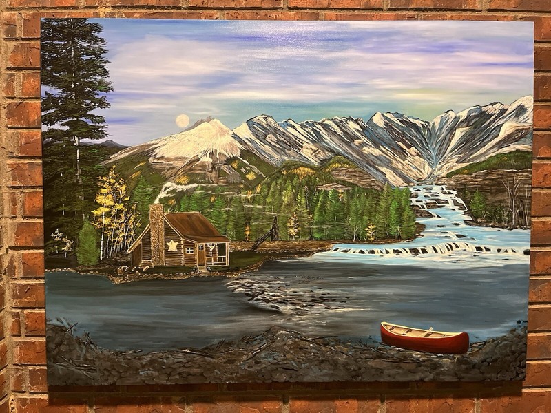 Snow Melt Original Landscape Painting By Arkansas Artist Leah J Smith