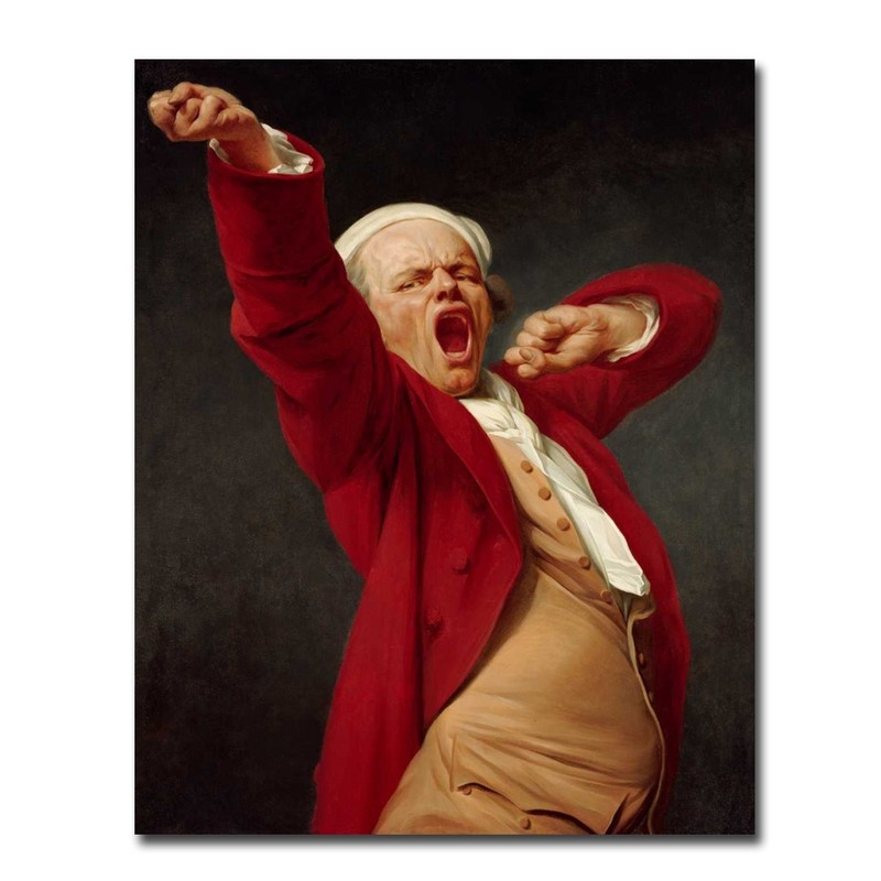 Self Portrait, Yawning by Joseph Ducreaux Canvas Giclee Artwork (30 in x 24 in)