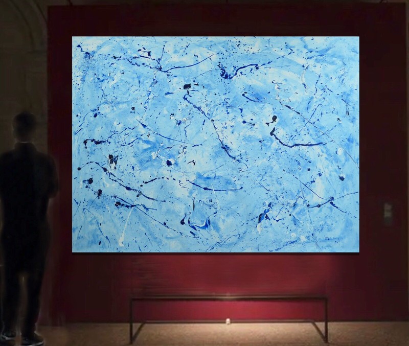 Jackson Pollock ￼style Professional Painting 84”X62” (7 Foot) Abstract Modern XL gallery