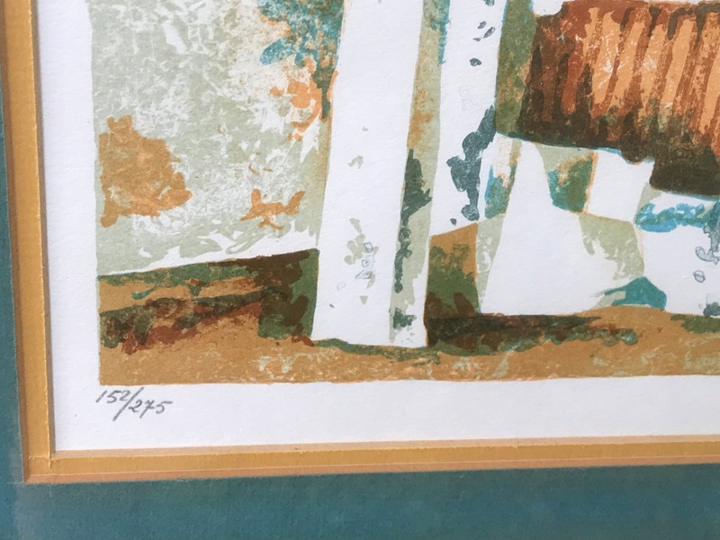 MORATO ARAGONES Vintage ABSTRACT CUBIST MODERN SURREALIST MID CENTURY SERIGRAPH gallery