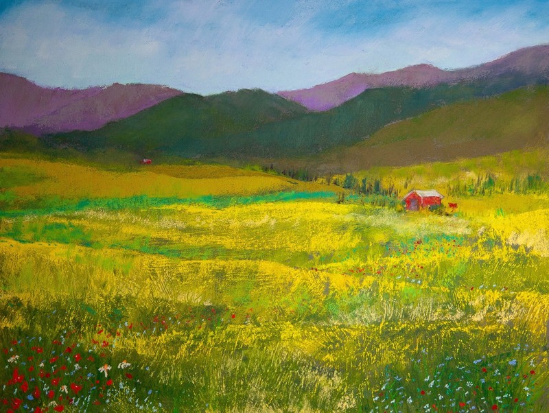 Soft Pastel Painting – Signed unframed by David Patterson – Free Shipping