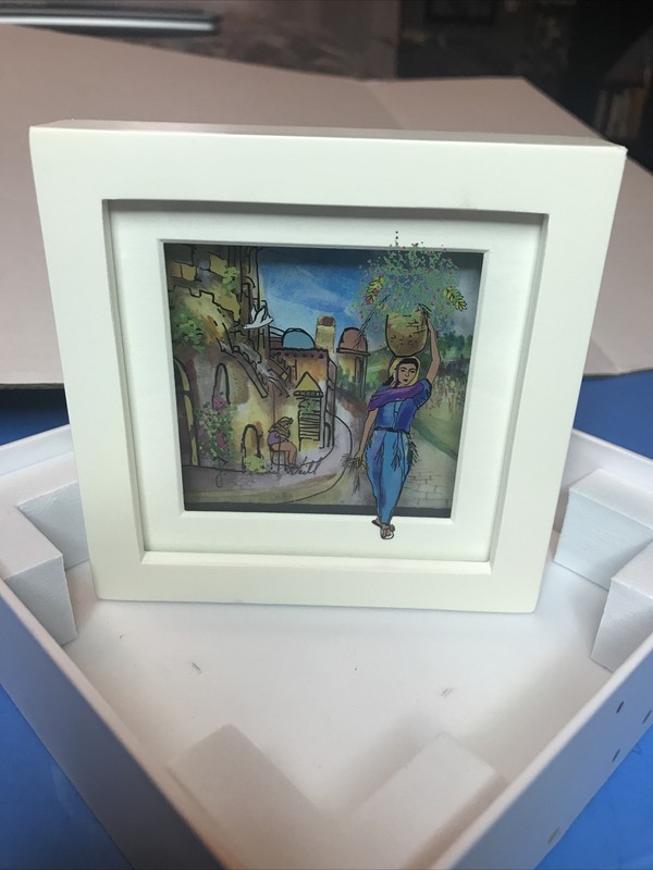 Mini Jean Pierre Weill "Ruth" Vitreography 3D Painting on Glass Bible theme gallery
