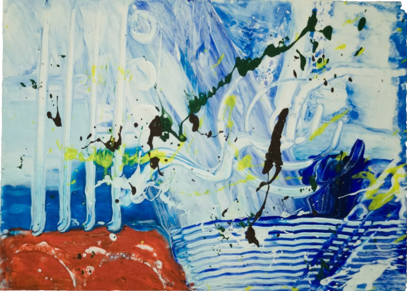 Original ACEO Highly Textured Abstract by British Artist Paul Wilkinson