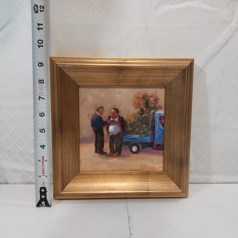 Beth Dean Original 9X9 Signed Oil Painting - Florist Commerce Urban gallery