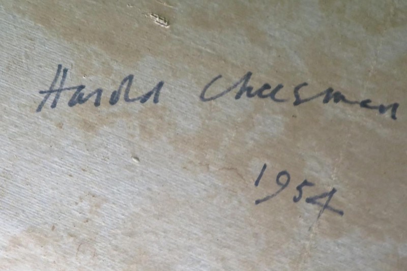 HAROLD CHEESMAN RWS (1915-1982) Large oil painting WORLD WAR 2 Military Interest gallery