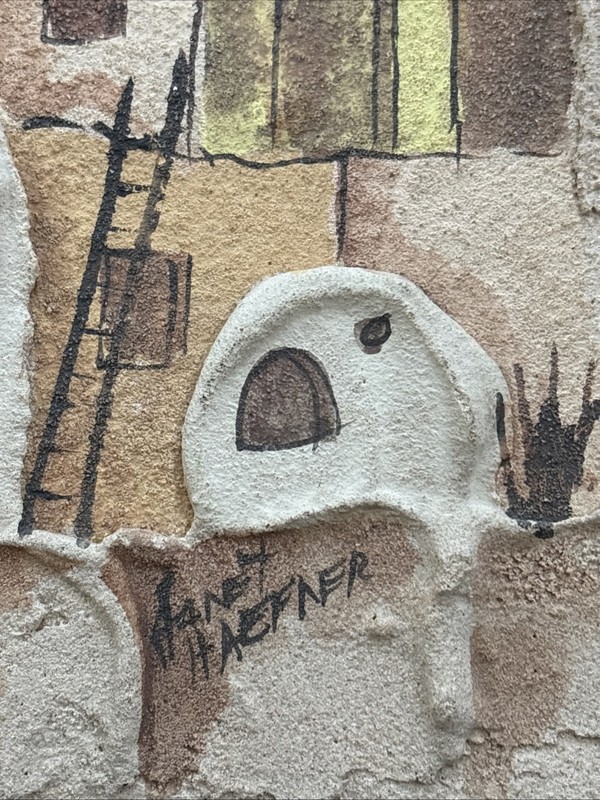 Janet Haefner Sand Art Tile Tucson Arizona Signed Southwestern Artist gallery