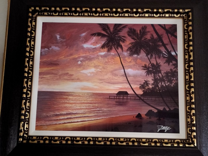 «Tropical Tranquility» Jon Rattenbury Dye Sublimation on  aluminum  16″x20″