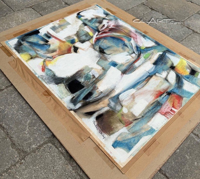 MID CENTURY PAINTING 1950'S ABSTRACT EXPRESSIONISM LOS ANGELES ARTIST gallery