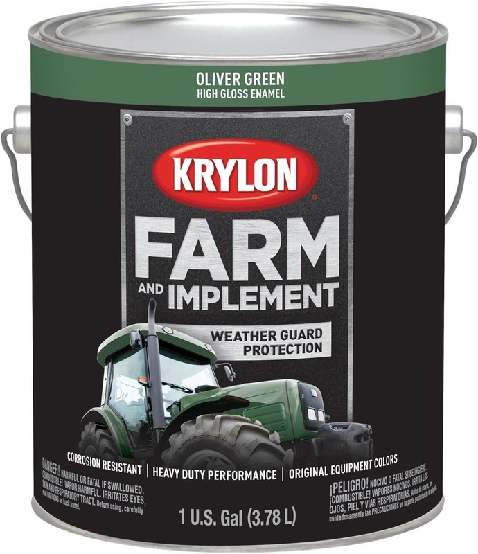 Krylon Farm & Implement 1 Gallon Oliver Green - Durable Outdoor Metal Paint gallery