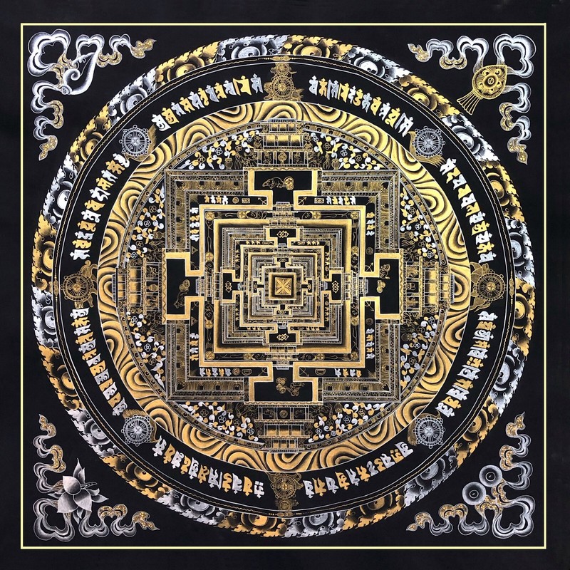Kalachakra Mandala, Wheel of Time Mandala Thangka Art – Dalai Lama