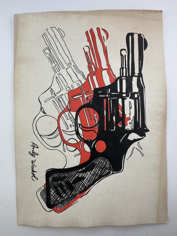 Andy Warhol COA Art Painting Original Drawing Vintage Paper Signed