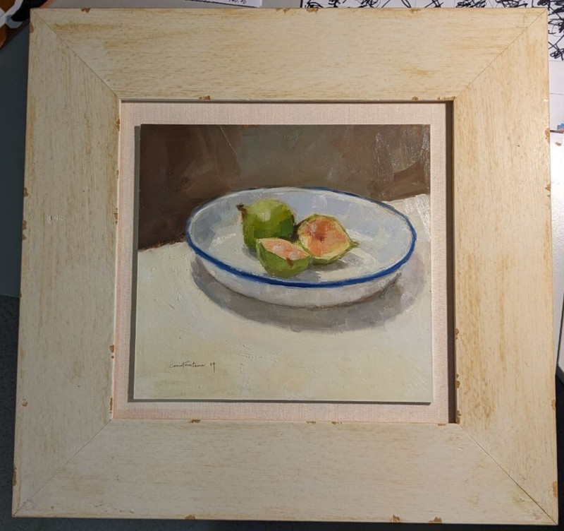 Rachel Constantine, "Summer Figs" 2004, oil on panel, $200.00 OFF gallery