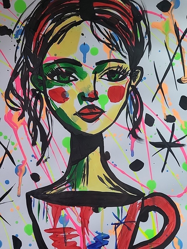Original Art 12x16 Figurative Abstract Expressionist on Gallery Paper gallery