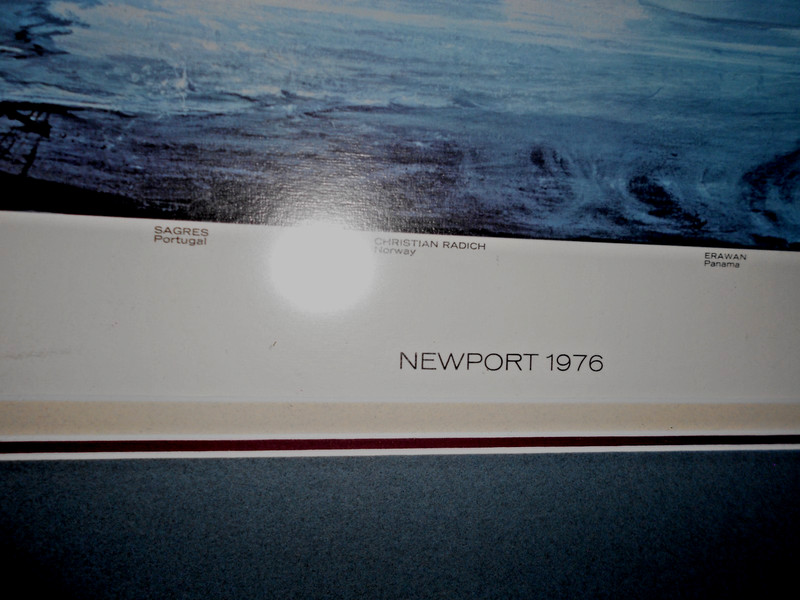 Newport RI Harbor Tall Ships signed Kipp Soldwedel 1976 36" print expert framed gallery