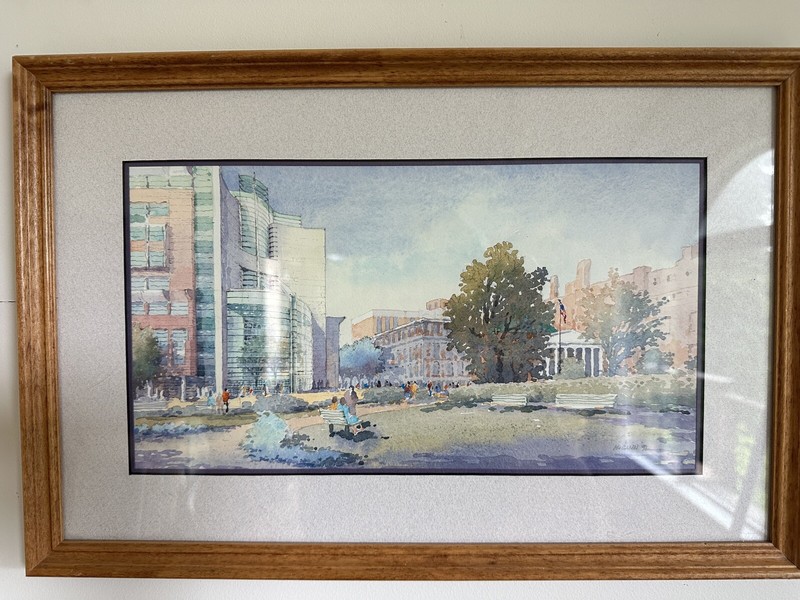 TWO MICHAEL MCCANN Renowned Architectural ORIGINAL WATERCOLOR LANDSCAPE PAINTING gallery
