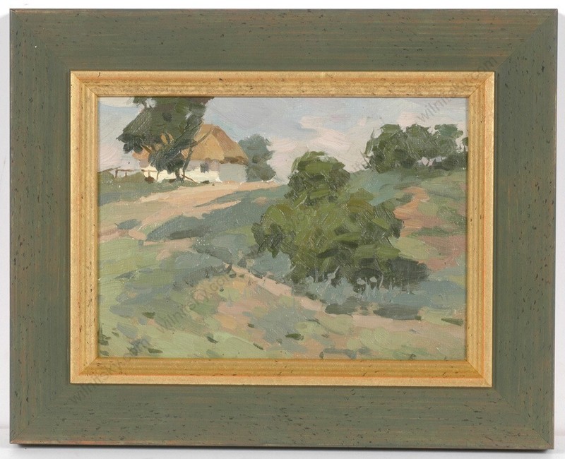 Vasili Vlasov (1923-2003) «Ukrainian Landscape», Oil Painting, 1955 (1)