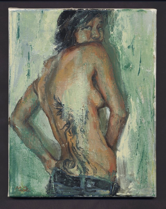 MICHAEL GAYDOS – ORIGINAL FIGURATIVE PAINTING – 8 X 10 IN. OIL ON CANVAS