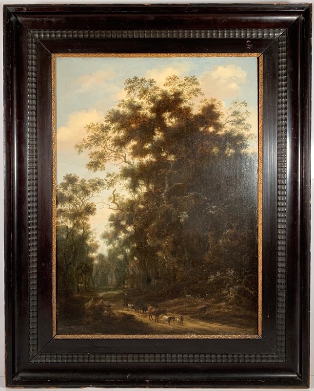 Listed Dutch Artist Salomon Rombouts (1655-1702) Oil Painting On Cradled Panel