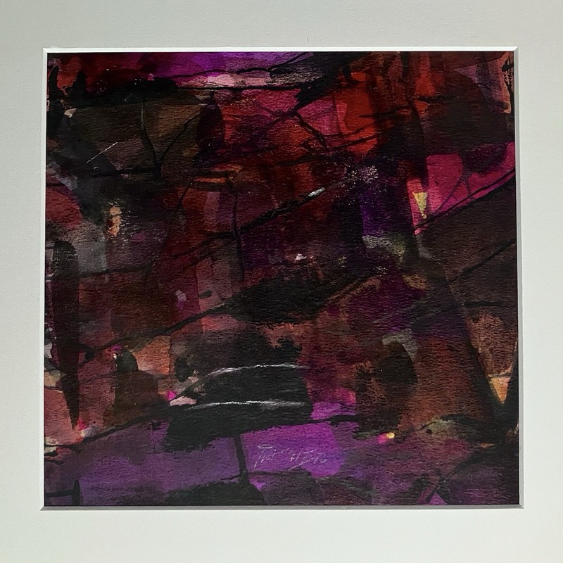 ABRAHAM RATTNER (1895-1978) / Listed American Artist / 8×8 Original Watercolor