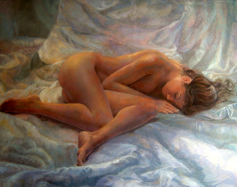 Beautiful nude girl oil painting Giclee Art HD Printed on canvas L422