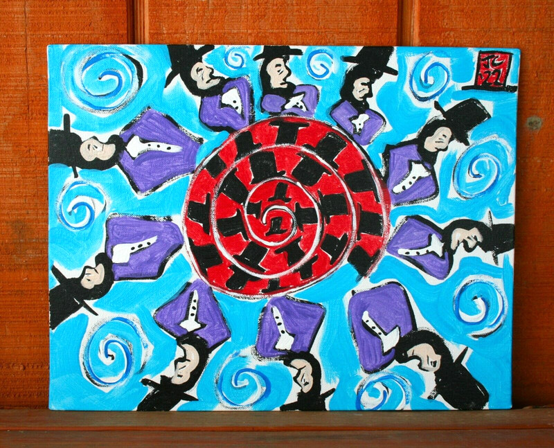 ABE LINCOLN A-ROUND Jr CHARLIE FAST OUTSIDER POLITICAL FOLK POP ART PRESIDENT