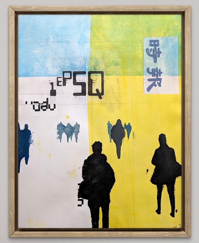 Original Painting. Mixed Media Collage on 11×14 Art Paper. ‘City Edition’