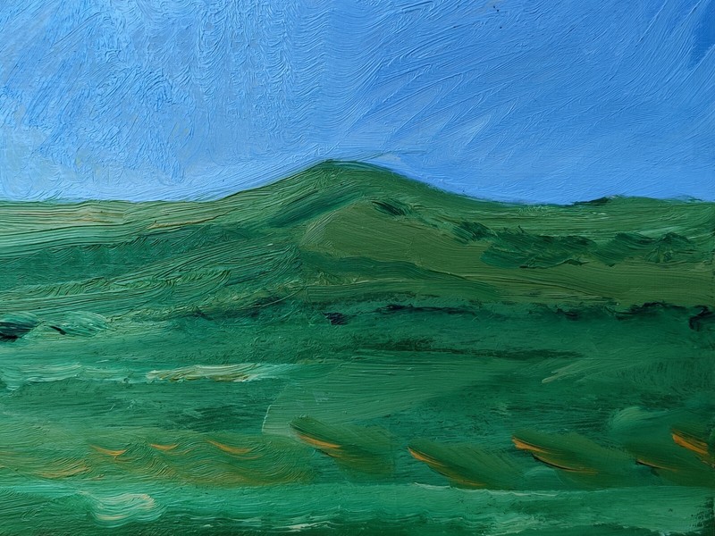 Per Baagoe (1946): GREEN LANDSCAPE, original oil painting. gallery
