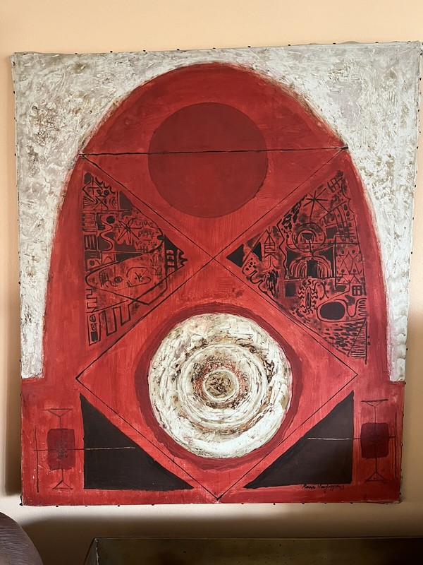 Original Oil Painting by Indian Artist Rani Nanjappa 1968 (40”x 34″) Madras