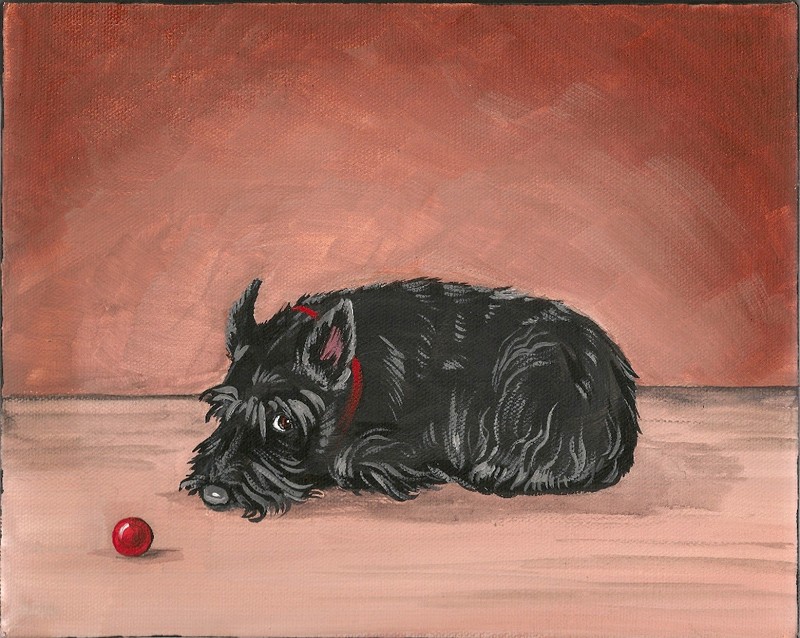 5×7 PRINT OF PAINTING SCOTTISH TERRIER SCOTTIE RYTA SCOTLAND DOG ART PORTRAIT