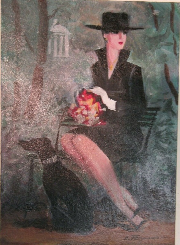 ERIK FREYMAN – «ORIGINAL OIL PAINTING» «DEEP IN THOUGHT» SMALL OIL ON BOARD